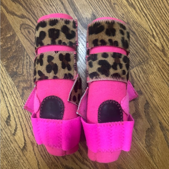 Pink and Leopard Print 5 Star Horse Boots - Picture 3 of 4